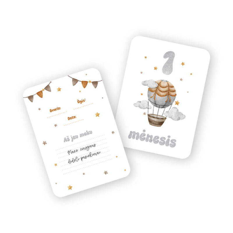 Mėnesių Kortelių Rinkinys Fotosesijoms