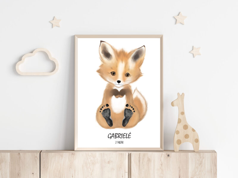 Pėdučių įspaudų paveikslas - Lapė