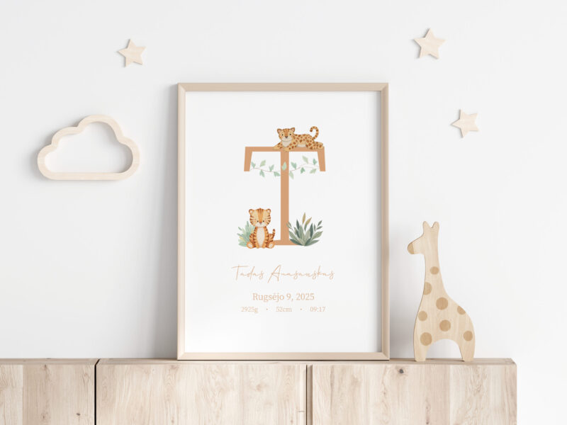 Gimimo dienos metrika - Raidės džiunglės