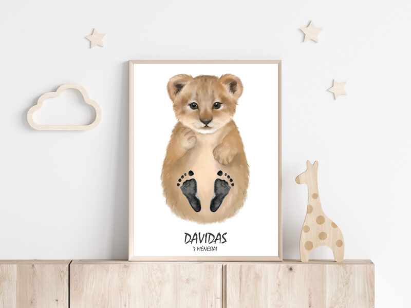 Pėdučių įspaudų paveikslas - Liūtas