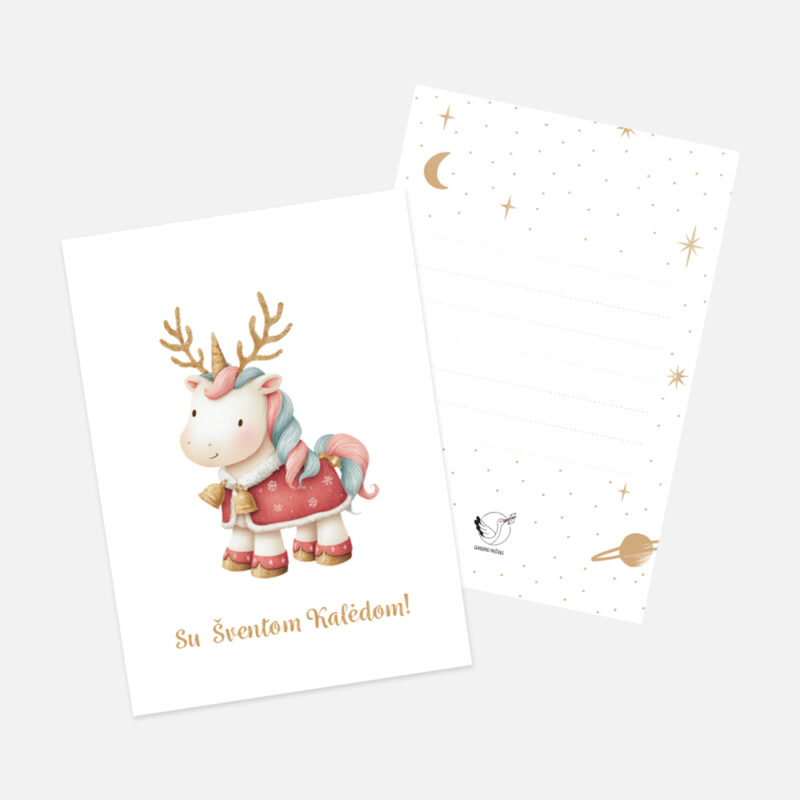 Šventiniai atvirukai - Kalėdinis Elniaragis