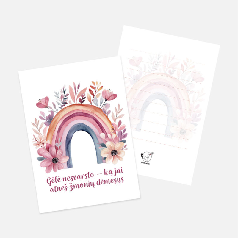 Šventiniai atvirukai - Gėlių Vaivorykštė