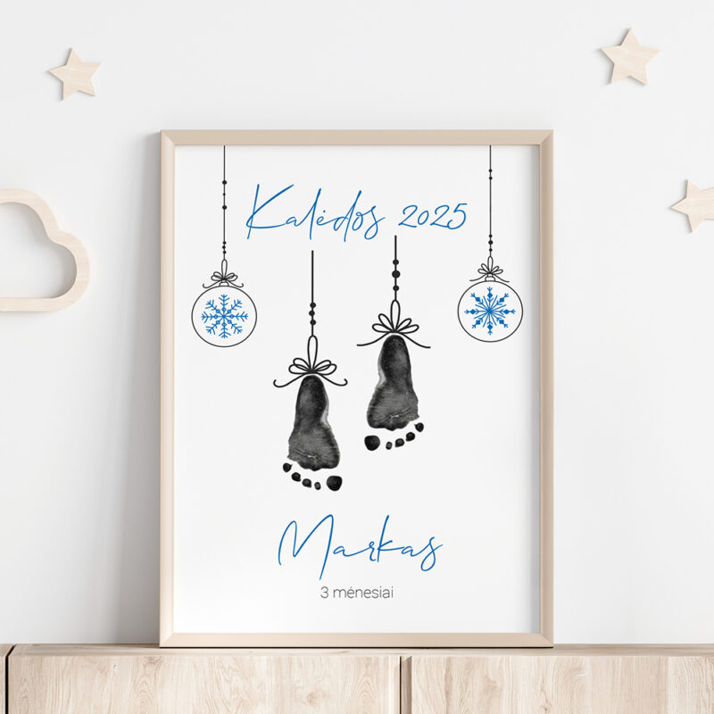 Pėdučių įspaudų paveikslas - Kalėdos