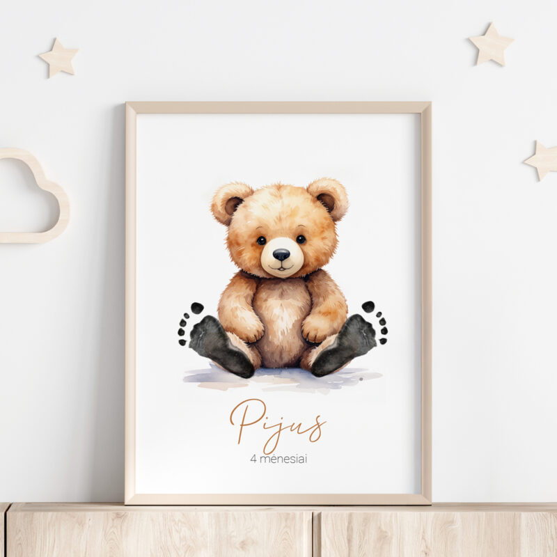 Pėdučių įspaudų paveikslas - Meškutis