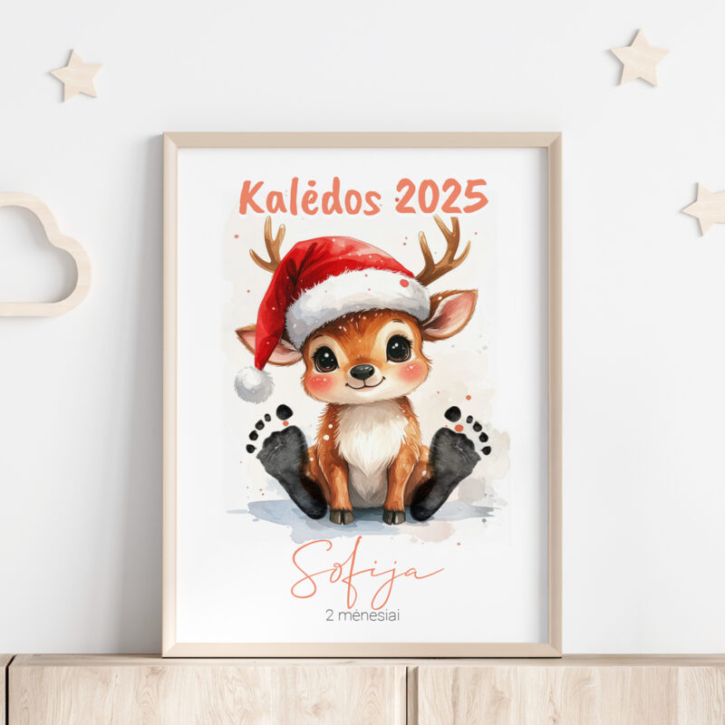 Pėdučių įspaudų paveikslas - Stirniukas