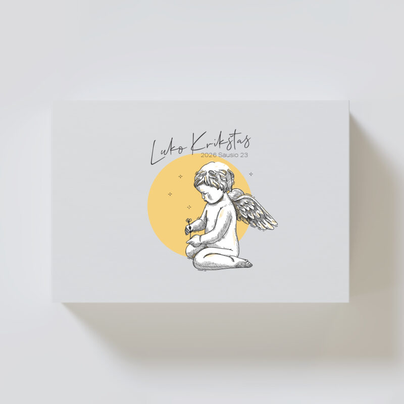 Krikšto dėžutė_Angeliukas_minimal_yellow_top
