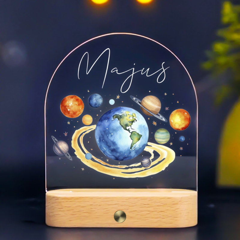 Personalizuota naktinė švieselė - Planeta