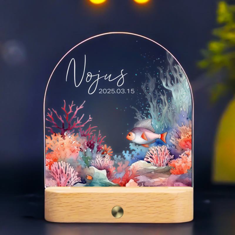Personalizuota naktinė švieselė - Vandens Pasaulis