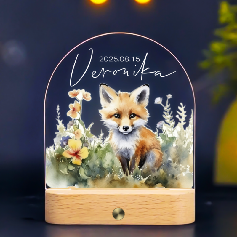 Personalizuota naktinė švieselė - Lapė