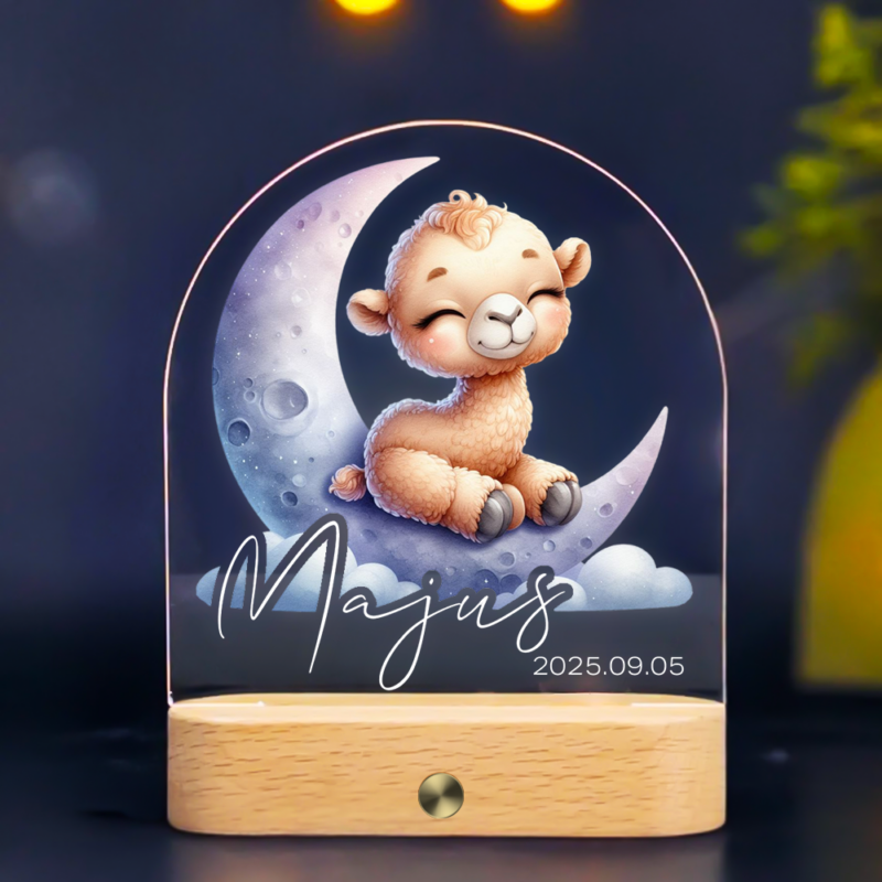 Personalizuota naktinė švieselė - Maža Lama