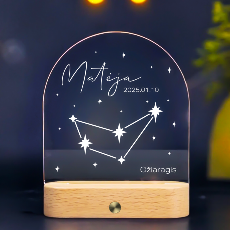 Personalizuota naktinė švieselė - Žvaigždynas Ožiaragis
