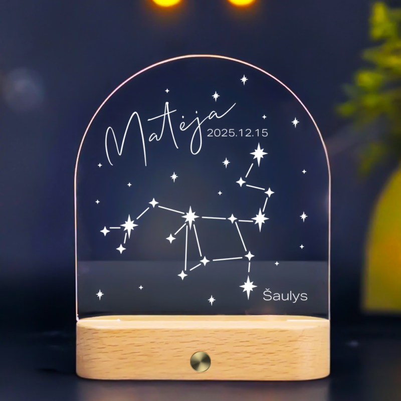 Personalizuota naktinė švieselė - Žvaigždynas Šaulys