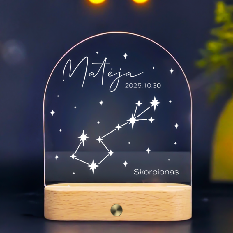Personalizuota naktinė švieselė - Žvaigždynas Skorpionas