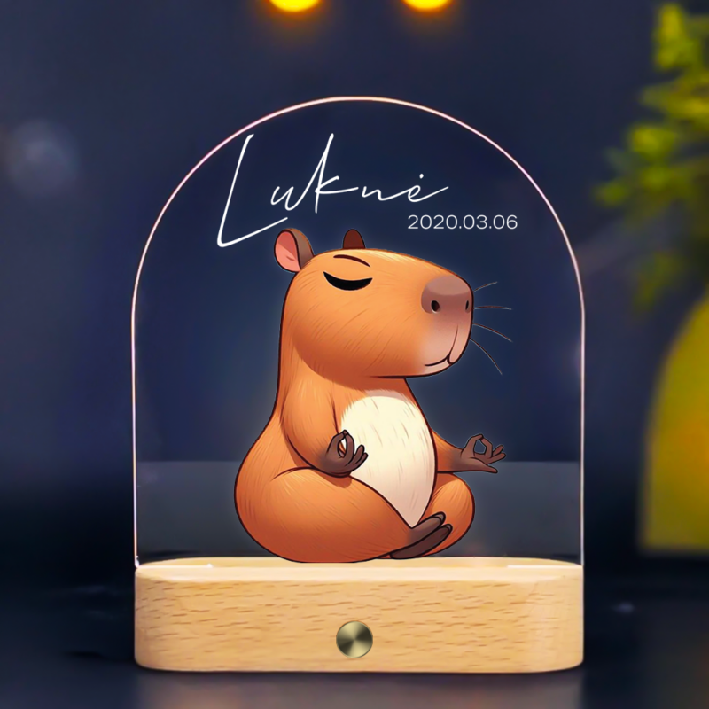 Personalizuota LED naktinė švieselė – lempa - Kapibara