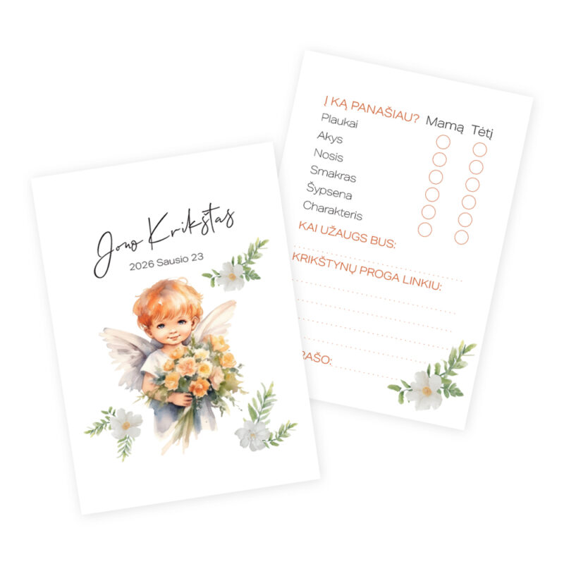 Personalizuotos_Krikstynu_zaidimu_korteles_A6_Angeliukas_su_Gelemis_Gandro_Pastas